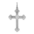 thumbnail image 1 of 14K White Gold Charm Pendant Themed 25 mm 16 Laser Designed Cross, 1 of 3