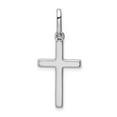 thumbnail image 1 of 14K White Gold Charm Pendant Themed 28 mm 13 Hollow Cross, 1 of 4