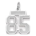 thumbnail image 1 of 14K White Gold Charm Pendant Themed 85 Wg Small Satin Number, 1 of 1