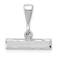 thumbnail image 1 of 14K White Gold Charm Pendant Themed Top Diamond-Cut 15 mm, 1 of 2