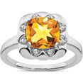 thumbnail image 1 of 14K White Gold Citrine And Diamond Ringsize 7 (Width 1.5 To 2.8) - Jbsp, 1 of 5