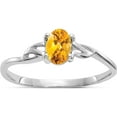 thumbnail image 1 of 14K White Gold Citrine Birthstone Ring (Size 7) Made In India xbr152, 1 of 5