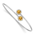 thumbnail image 1 of 14K White Gold Citrine Flexible Bangle Bracelet, 1 of 2