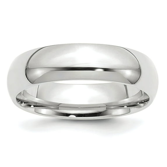 14K White Gold Comfort Fit Wedding Band Sz 10.5