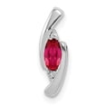 thumbnail image 1 of 14K White Gold Diamond & 0.31 Ruby Pendant, 1 of 1