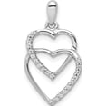 thumbnail image 1 of 14K White Gold Diamond 1/10Ct. Entwined Hearts Pendant Made In India pm4926-010-wa, 1 of 5