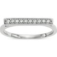 thumbnail image 1 of 14K White Gold Diamond Bar Ring (Size 7) Made In United States y13742wa, 1 of 5