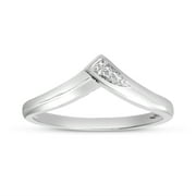 DIRECT-JEWELRY 14K White Gold Diamond Chevron Ring