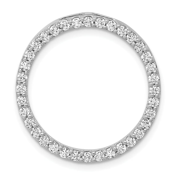14K White Gold Diamond Circle Pendant (0.72Cttw)