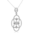 thumbnail image 1 of 14K White Gold Diamond Clustaire Fashion Pendant with 18" Chain, 1 of 3