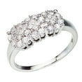 thumbnail image 1 of 14K White Gold Diamond Clustaire Ring, 1 of 2