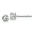 thumbnail image 1 of 14K White Gold Diamond Cluster Screwback Earrings (0.25Ct), 1 of 4