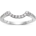 thumbnail image 1 of 14K White Gold Diamond Contour Wedding Band (Size 7) Made In India rm2089b-030-waa, 1 of 5