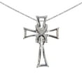 thumbnail image 1 of 14K White Gold Diamond Cross Pendant, 1 of 1
