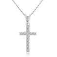 thumbnail image 1 of 14K White Gold Diamond Cross Pendant, 1 of 1