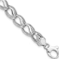 thumbnail image 1 of 14K White Gold Diamond Cut Bracelet (7.5 X 10) Made In Italy sf2169-7.5, 1 of 5