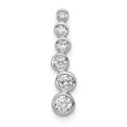thumbnail image 1 of 14K White Gold Diamond Fancy Chain Slide Pendant (0.251Cttw), 1 of 7