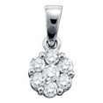 thumbnail image 1 of 14K White Gold Diamond Fine Necklace Pendant 1/10 Ctw., 1 of 2