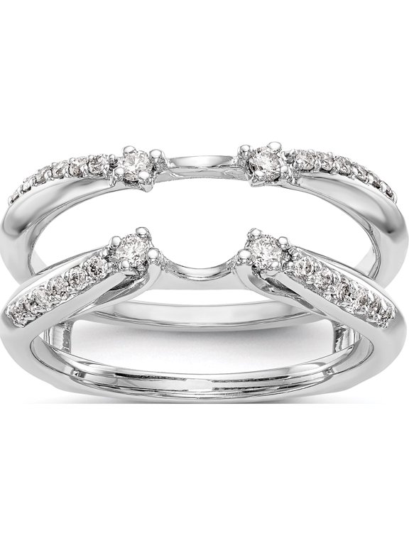 14K White Gold 1/4 carat Diamond Complete Ring Guard