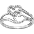 thumbnail image 1 of 14K White Gold Diamond Hearts Ring (Size 7) Made In India rm5721-010-wa, 1 of 5