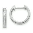 thumbnail image 1 of 14K White Gold Diamond Hinged Hoop Earrings (0.189Ct), 1 of 3