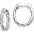thumbnail image 1 of 14K White Gold Diamond In/Out Hinged Hoop Earrings (17 X 15) Made In India em5438-062-wa, 1 of 5