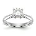 thumbnail image 1 of 14K White Gold Diamond Lab Grown Round Ring Band 3 4ct CertifiedSI1 SI2, G H I, Solitaire Enga, Size 6, 1 of 1