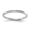 thumbnail image 1 of 14K White Gold Diamond, Lab Grown Round Ring Band Diamond VS SI, D E F, 1 10ct Channel , Size 8, 1 of 6