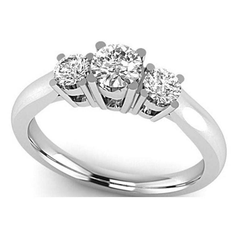 14k White Gold Lab Grown Diamond VS DEF 1 1/2 CTW 3-Stone Engagement Ring 14k White Gold Lab Grown Diamond VS DEF 1 1/2 CTW 3-Stone Engagement Ring