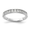 thumbnail image 1 of 14K White Gold Diamond, Lab Grown Round Ring Band Diamond VS SI, D E F, 1 2ct Channel , Size 6, 1 of 6