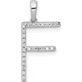 thumbnail image 1 of 14K White Gold Diamond Letter F Initial Pendant (19.58 X 15.65) Made In India -Jewelry By Sweet Pea, 1 of 4