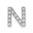 thumbnail image 1 of 14K White Gold Diamond Letter N Initial Charm, 1 of 1