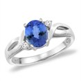 thumbnail image 1 of 14K White Gold Diamond Natural Tanzanite Engagement Ring Oval 8x6 mm, size 7, 1 of 1