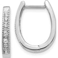 thumbnail image 1 of 14K White Gold Diamond Oval Hinged Hoop Earrings (16 X 13) Made In India em5368-025-wa, 1 of 5