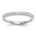 thumbnail image 1 of 14K White Gold Diamond Round Ring Band Wedding , Size 5, 1 of 7