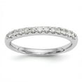 thumbnail image 1 of 14K White Gold Diamond Round Ring Band Wedding , Size 6, 1 of 7