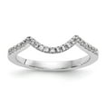 thumbnail image 1 of 14K White Gold Diamond Round Ring Band Wedding , Size 7, 1 of 7