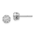 thumbnail image 1 of 14K White Gold Diamond Semi-mount Stud Earrings, 1 of 1