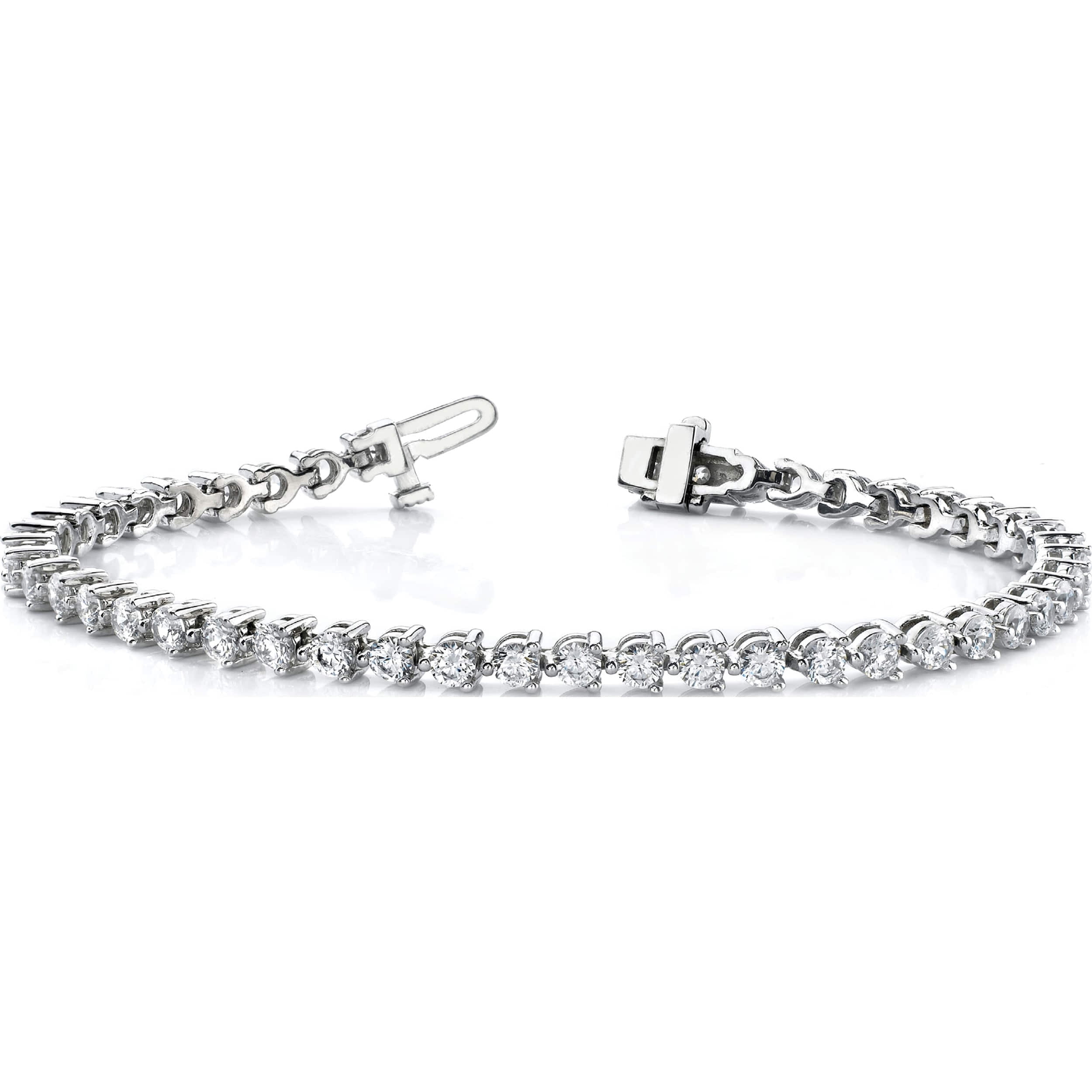 14K White Gold Diamond Tennis Bracelet Mounting 7 X 2.5 Made In
