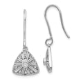 thumbnail image 1 of 14K White Gold Diamond Vintage Leverback Earrings (0.158Ct), 1 of 4