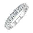 thumbnail image 1 of 14K White Gold Diamond Wedding Band Ring (0.85 Carat) (Ring Size 7.5) (I1-I2 Clarity), 1 of 4