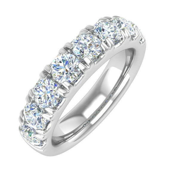 14K White Gold Diamond Wedding Band Ring (1.25 Carat) (Ring Size 8.5) (SI1-SI2 Clarity)