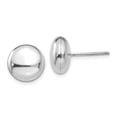 thumbnail image 1 of 14K White Gold Earring Button Women'S 10.5 mm Polished 10.5Mm Post Earrings, 1 of 3
