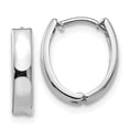 thumbnail image 1 of 14K White Gold Earring Hinged Huggie Women'S 13 mm 10, 1 of 4