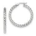 thumbnail image 1 of 14K White Gold Earring Hoop Women'S Twisted 31.5 mm 30.2, 1 of 2