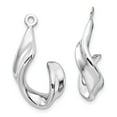 thumbnail image 1 of 14K White Gold Earring J-Hoop Women'S 27 mm 14 Twisted J Jackets, 1 of 3