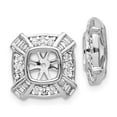 thumbnail image 1 of 14K White Gold Earring Jackets & Enhancers Diamond Baguette Round 12 mm, 1 of 2