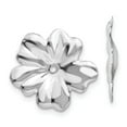thumbnail image 1 of 14K White Gold Earring Stamping Women'S 11 mm Floral Jackets, 1 of 3