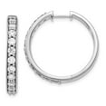thumbnail image 1 of 14K White Gold Earring Women'S Lab Grown Diamond Si1 Si2, G H I, Hoop Earrings, 1 of 1