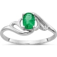 thumbnail image 1 of 14K White Gold Emerald Ring (Size 6) Made In United States y2094e, 1 of 5